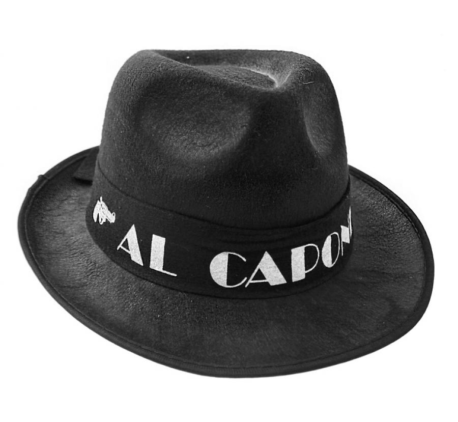 4 szt Kapelusz "Al Capone" (czarny lub biały)